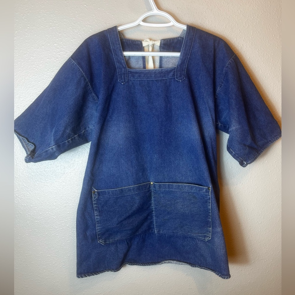 Vintage 70’s Design House Denim Artists Smock Craftcore OS